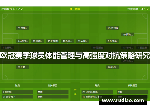 欧冠赛季球员体能管理与高强度对抗策略研究