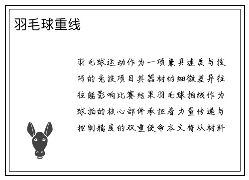 羽毛球重线